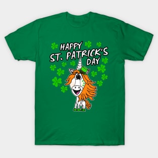 Happy St. Patrick's Day 2022 Unicorn Irish Shamrocks T-Shirt